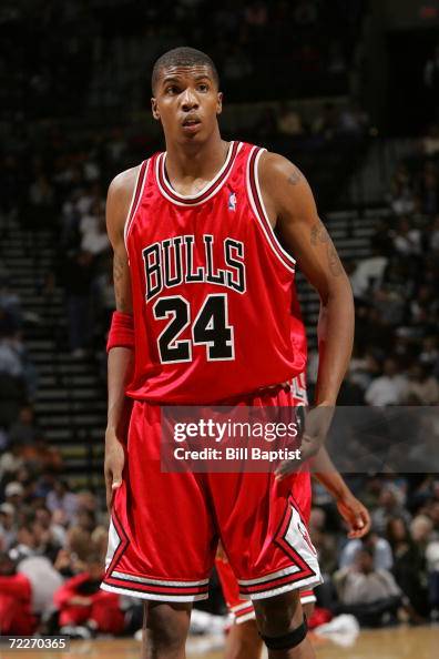 Tyrus Thomas Tyrus Thomas of the Chicago Bulls stands on the court during the ...