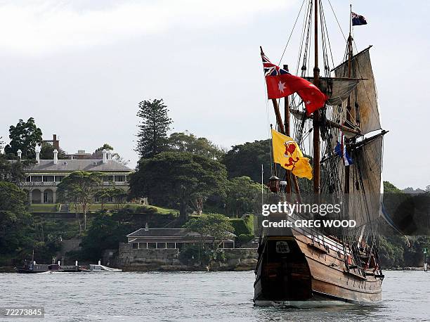 Willem-Alexander the Prince of Orange and Princess Maxima of the Netherlands are taken on a cruise of Sydney Harbour, 27 October 2006, aboard the...