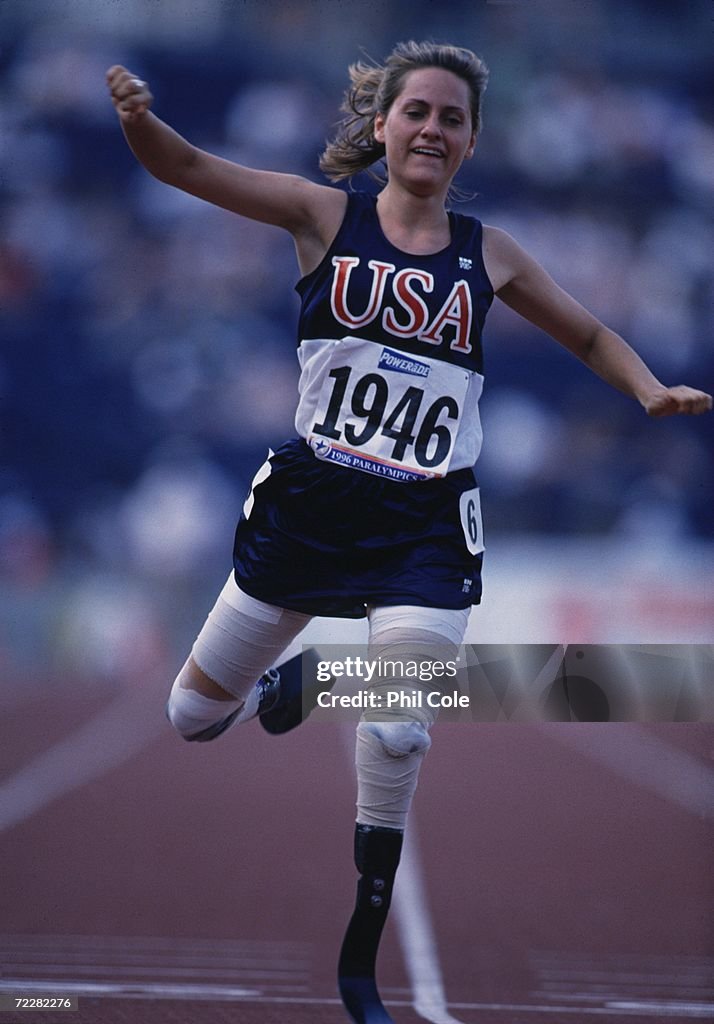 Aimee Mullins Of The USA Competing In The 100m Race During The Photo aimee-mullins-of-the-usa-competing-in-the-100m-race-during-the-photo