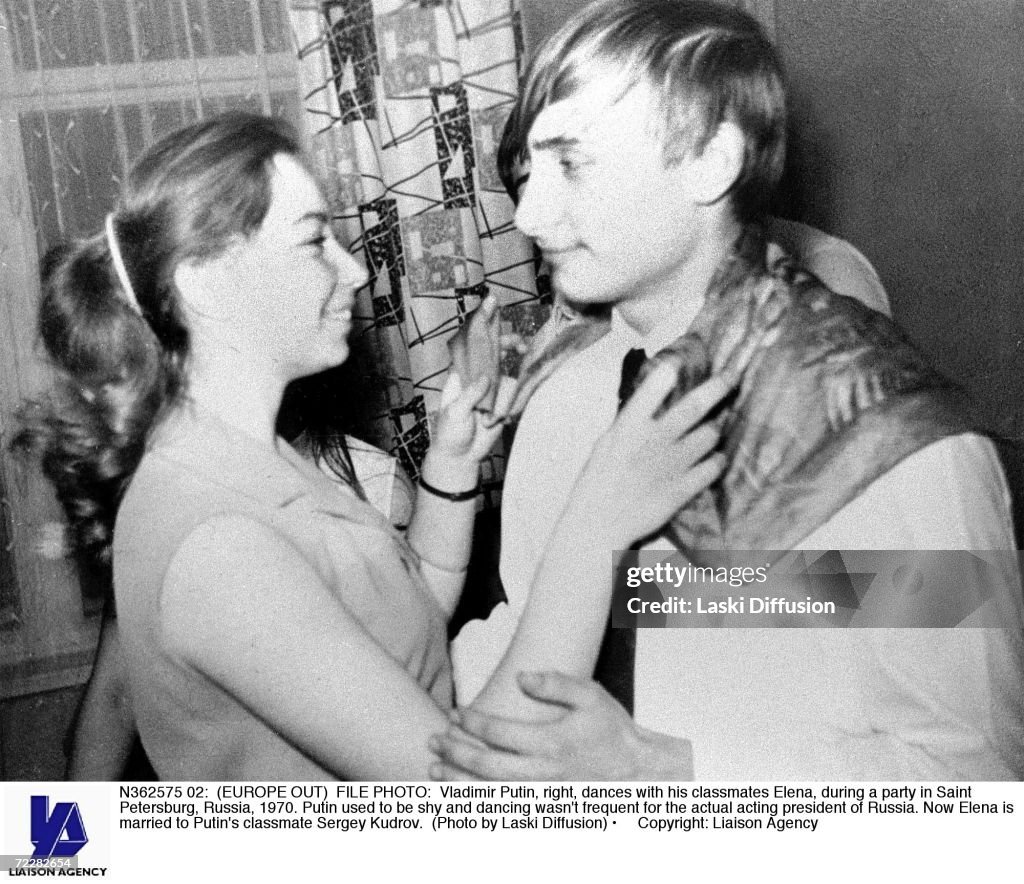 Putin dancing with a classmate in 1970