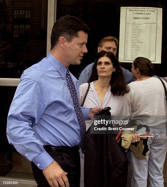 Russel Yates walks toward the Harris County Courthouse for the sentencing phase of the capital murder trial of his wife Andrea Yates March 14, 2002...