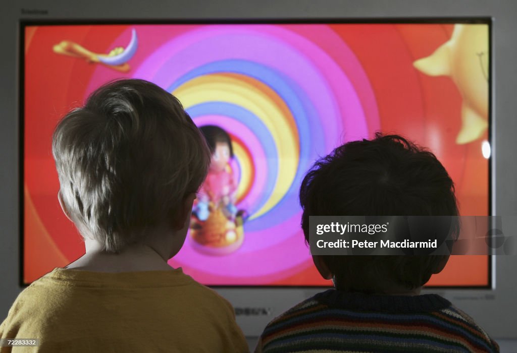 Children Watch Television At Home
