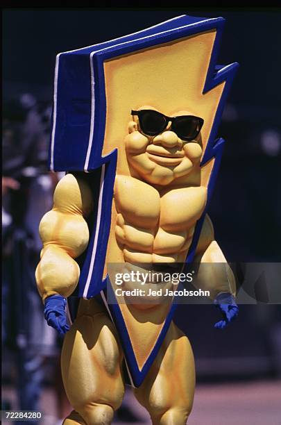 The San Diego Chargers unveil their new mascot for the 1996-97 season during a 29-7 victory over the Seattle Seahawks at Jack Murphy Stadium in San...