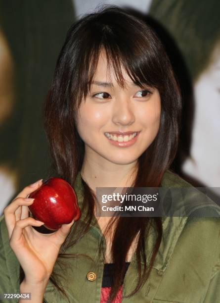 Japanese actress Erika Toda attends a promotion of her new movie " Death Note: The Last Name " on October 28, 2006 in Hong Kong, China. The first...