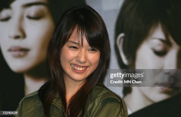 Japanese actress Erika Toda attends a promotion of her new movie " Death Note: The Last Name " on October 28, 2006 in Hong Kong, China. The first...