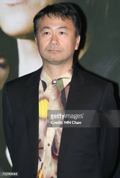 Japanese Director Shusuke Kaneko attends a promotion of his new movie " Death Note: The Last Name " on October 28, 2006 in Hong Kong, China. The...