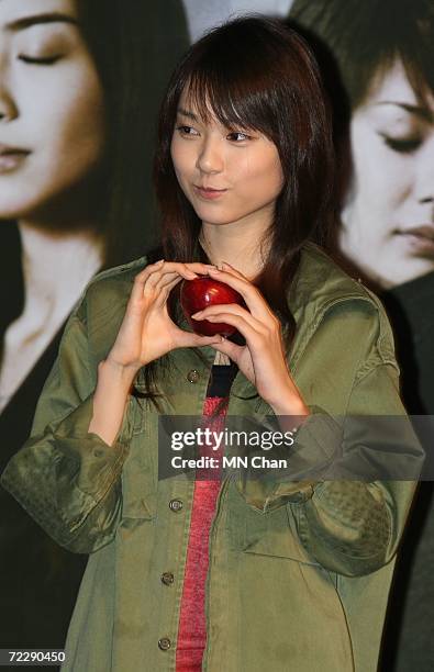 Japanese actress Erika Toda attends a promotion of her new movie " Death Note: The Last Name " on October 28, 2006 in Hong Kong, China. The first...