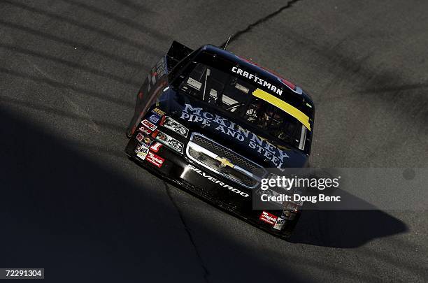 Robert Richardson, driver of winyour mortgage.com Chevrolet, during the NASCAR Craftsman Truck Series EasyCare Vehicle Service Contracts 200 at...