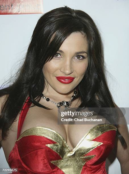 Adult film actress Kendra Jade attends Dave Navarro's Halloween Lingerie And Costume Ball at The Highlands on October 28, 2006 in Hollywood,...