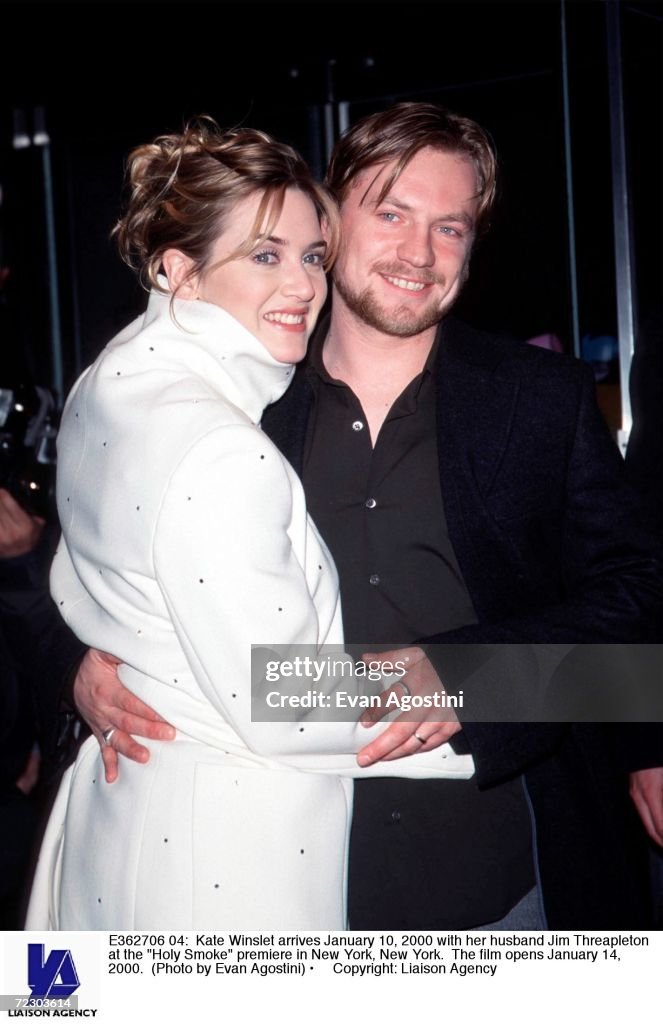Kate Winslet and Jim Threapleton at "Holy Smoke" premiere