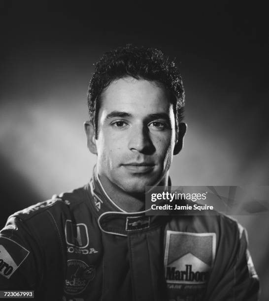 Portrait of Helio Castroneves of Brazil, driver of the Team Penske Reynard 2KI Honda HRK during testing for the Championship Auto Racing Teams 2000...