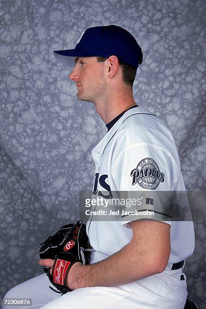 Pitcher Matt Clement of the San Diego Padres poses for a studio portrait during Photo Day in Phoenix, Arizona. Mandatory Credit: Jed Jacobsohn...