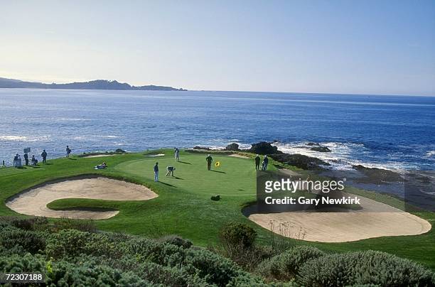 General view of the 7th Hole of the Pebble Beach Golf Course in Pebble Beach, California during the 1994 AT&T Pebble Beach Pro-Am. Mandatory Credit:...