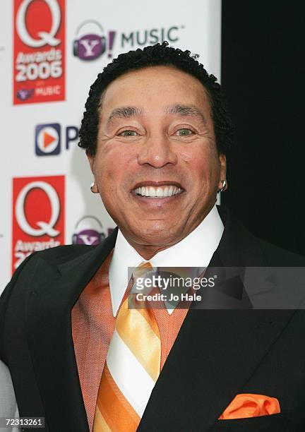 Singer Smokey Robinson arrives at the Q Awards 2006 held at the Grosvenor House Hotel on October 30, 2006 in London, England.