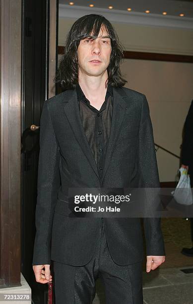 Musician Bobby Gillespie of Primal Scream arrives at the Q Awards 2006 held at the Grosvenor House Hotel on October 30, 2006 in London, England.