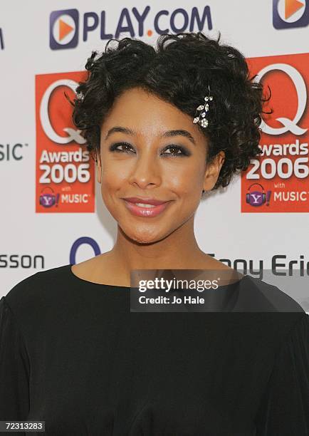 Singer Corinne Bailey Rae arrives at the Q Awards 2006 held at the Grosvenor House Hotel on October 30, 2006 in London, England.