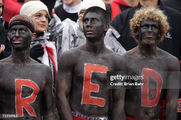 Fans of the Nebraska Cornhuskers show their support during the game against the Texas Longhorns on October 21, 2006 at Memorial Stadium in Lincoln,...