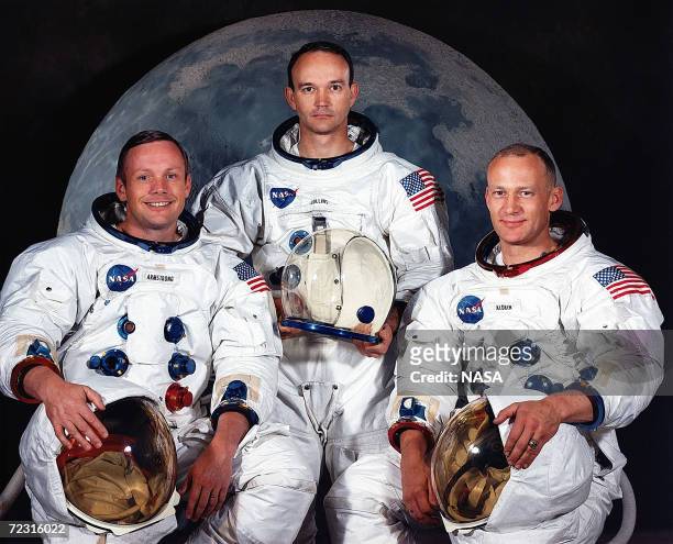 The National Aeronautics and Space Administration has named these three astronauts as the prime crew of the Apollo 11 lunar landing mission. Left to...