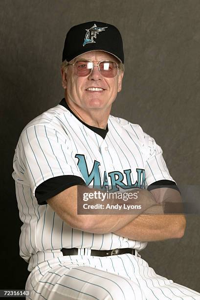 Jeff Torborg the manager of the Florida Marlins is pictured during the Marlins media day at at their spring training facility in Viera , Florida....