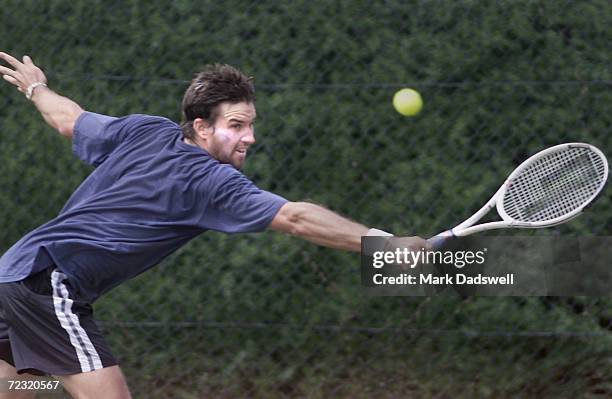 Patrick Rafter Backhand South Yarra Photos and Premium High Res Pictures - Getty Images