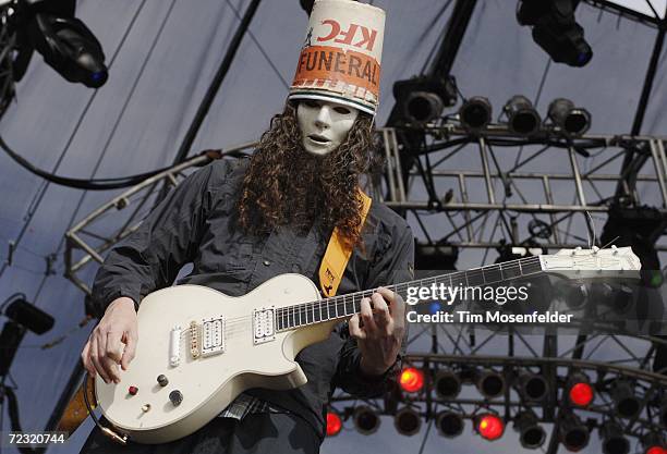 Buckethead and Praxis perform as part of "Vegoose 2006" at Sam Boyd Stadium's Star Nursery Field on October 28, 2006 in Las Vegas, Nevada.