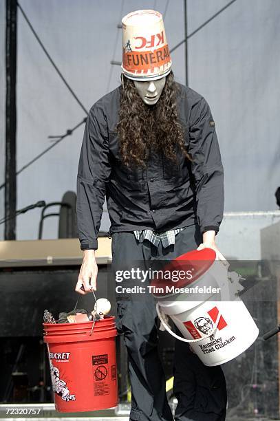 Buckethead and Praxis perform as part of "Vegoose 2006" at Sam Boyd Stadium's Star Nursery Field on October 28, 2006 in Las Vegas, Nevada.