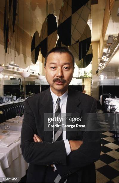 Michael Chow, owner of Mr. Chow's restaurant, poses during a 1989 photo portrait session in Beverly Hills, California. Mr. Chow's, a favorite Beverly...