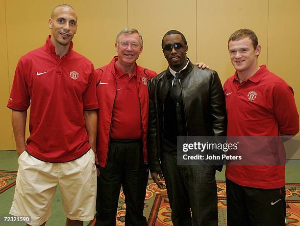 Rap star and Manchester United fan Sean "P Diddy" Combs takes time out ahead of his appearance at the MTV European Music Awards to meet the...