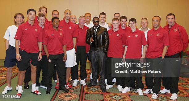 Rap star and Manchester United fan Sean "P Diddy" Combs takes time out ahead of his appearance at the MTV European Music Awards to meet the...