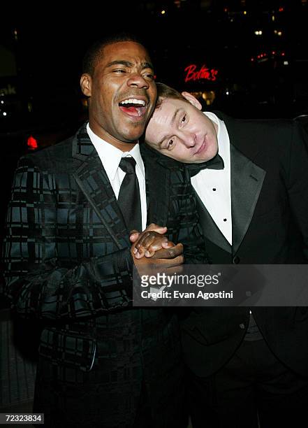 Saturday Night Live" cast members Tracy Morgan and Jeff Richards arriving to the amfAR benefit honors gala at Cipriani 42nd Street in New York City,...