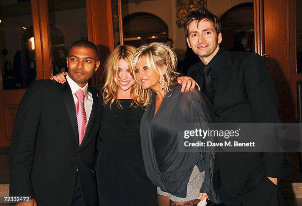 Actors Noel Clarke, Billie Piper, Camille Coduri and David Tennant arrive at the National Television Awards 2006, at the Royal Albert Hall on October...