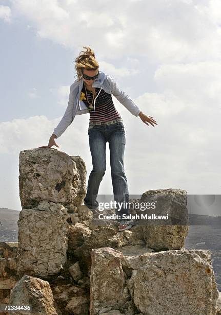 Schoolchildren who survived the terrorist attack at the Beslan secondary school in Russia tour Ajloun Castle November 1, 2006 in Ajloun, Jordan....