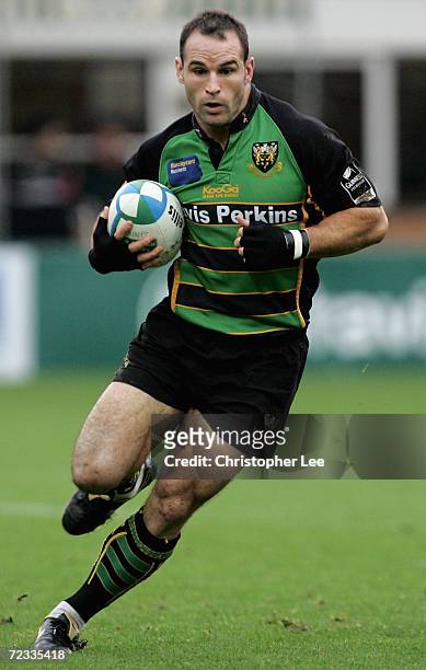 Mark Robinson of Northampton Saints in action during the Heineken Cup match between Northampton Saints and Border Reivers at Franklin Gardens on...
