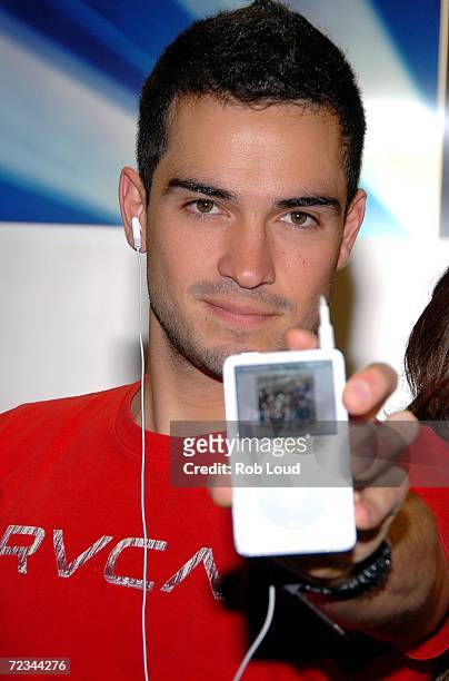 Alfonso of the group RBD poses during the Apple launch of iTunes Latino at the Apple Fifth Avenue Store on November 1, 2006 in New York City.