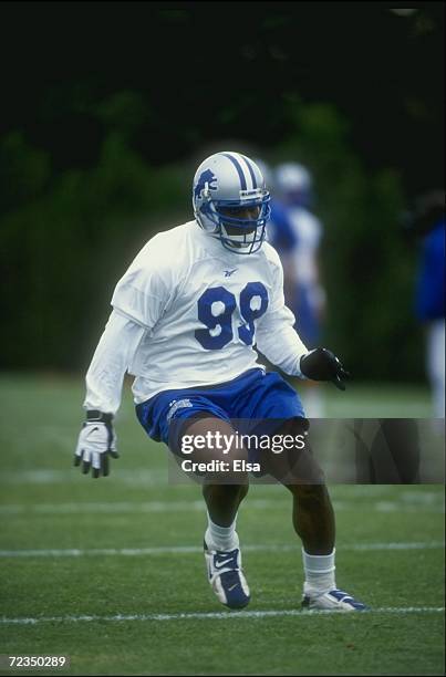 Richard Jordan of the Detroit Lions in action during Rookie Camp at the Silverdome Practice Field in Pontiac, Michigan. Mandatory Credit: Elsa Hasch...