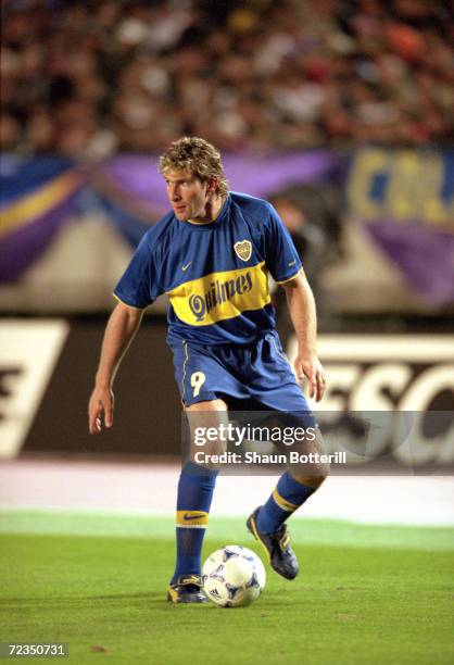 Martin Palermo of Boca Juniors in action during the Toyota Intercontinental Cup against Real Madrid in the National Stadiu,Tokyo,Japan. Boca Juniors...