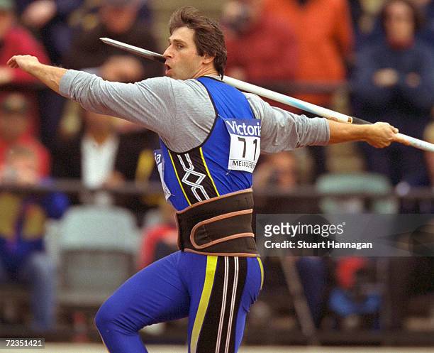 Jan Zelezny of competes in the Mens Javelin event, during the IAAF Grand Prix Final held at Olympic Park in Melbourne, Australia. Mandatory Credit:...