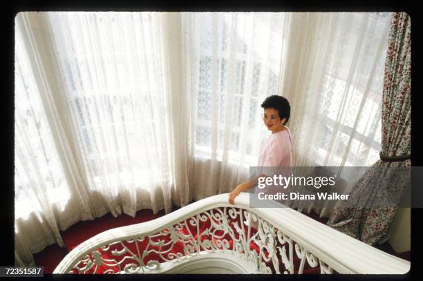 Corazon Aquino stands in the presidential residence December, 1986 in Manila, Philippines. Widow of assassinated Filipino senator Benigno Aquino,...