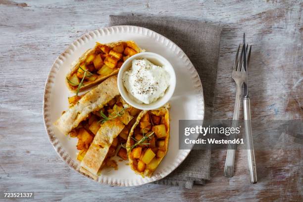 parsnip potato strudel - sour cream stock pictures, royalty-free photos & images