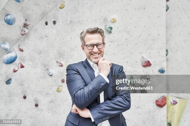 portrait of laughing businessman - einzelner mann über 40 stock-fotos und bilder