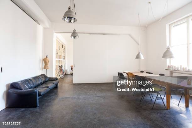 conference room in a loft - porta scorrevole foto e immagini stock