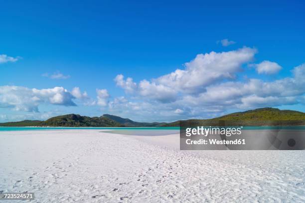 australia, queensland, whitsunday island, whitehaven beach - whitehaven beach stockfoto's en -beelden