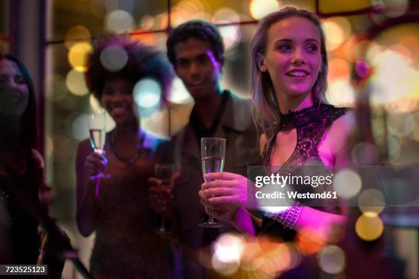 people celebrating and having fun on a party - evening wear ストックフォトと画像