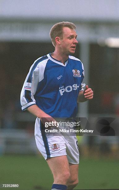 David Oldfield of Peterborough United in action during the AXA sponsored FA Cup 2nd round match against Oldham Athletic played at London Road, in...
