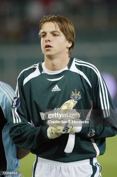 Tim Krul, goal keeper of of Newcastle, looks on before the Group H UEFA Cup game on November 2, 2006 at the Stadio Renzo Barbera in Palermo, Italy.