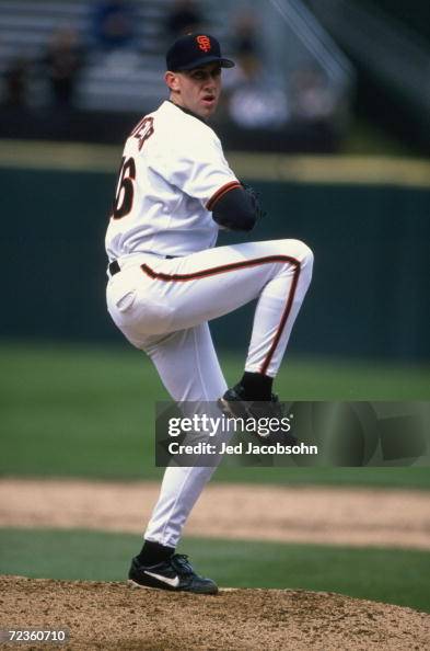 Pitcher Kirk Rueter of the San Francisco Giants winds up for the ...