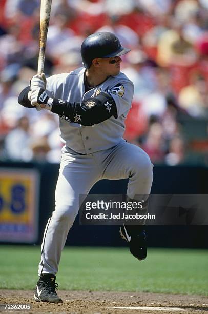 Craig Biggio of the Houston Astros at bat during the game against the San Francisco Giants at 3Com Park in San Francisco, California. The Giants...