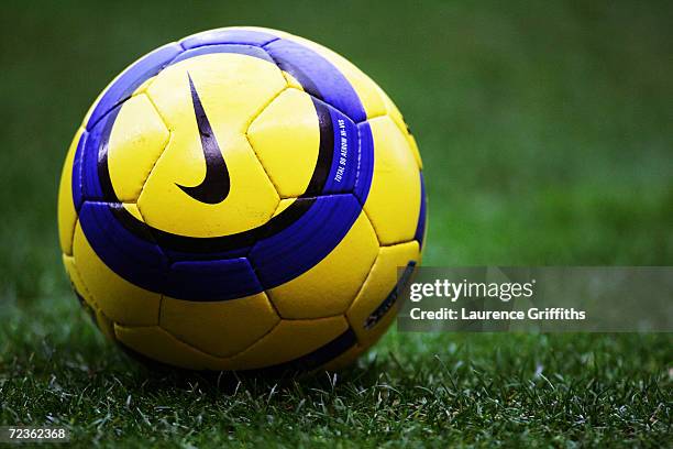 Nike match ball during the FA Barclays Premiership match between Bolton Wanderers and Blackburn Rovers at The Reebok Stadium on December 28, 2004 in...