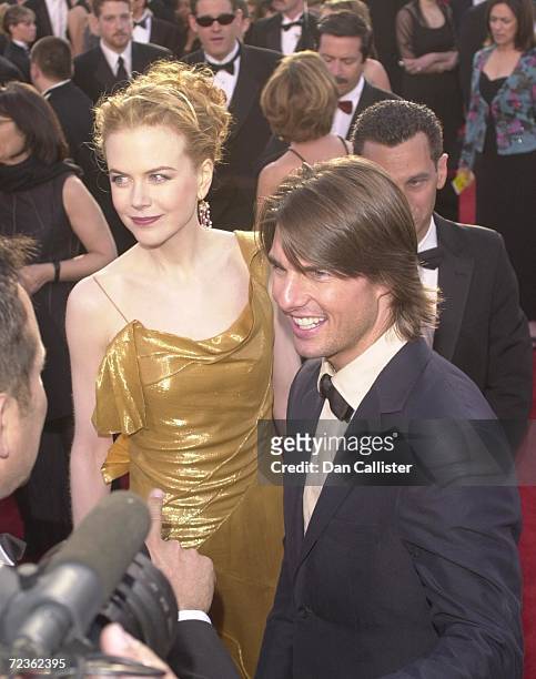 Actors Tom Cruise and Nicole Kidman arrive at the 72nd Annual Academy Awards March 26, 2000 in Los Angeles, CA. Cruise and Kidman, one of the...