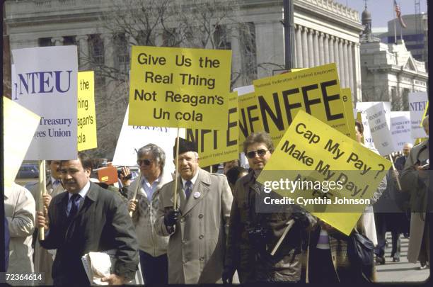 Demonstration of National Federal employees against benefit cuts.